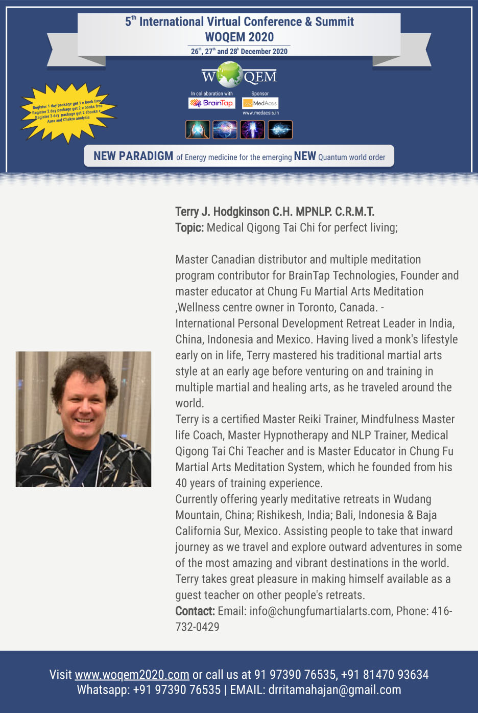 Terry Hodgkinson bio for Quantum Energy Summit 2020
